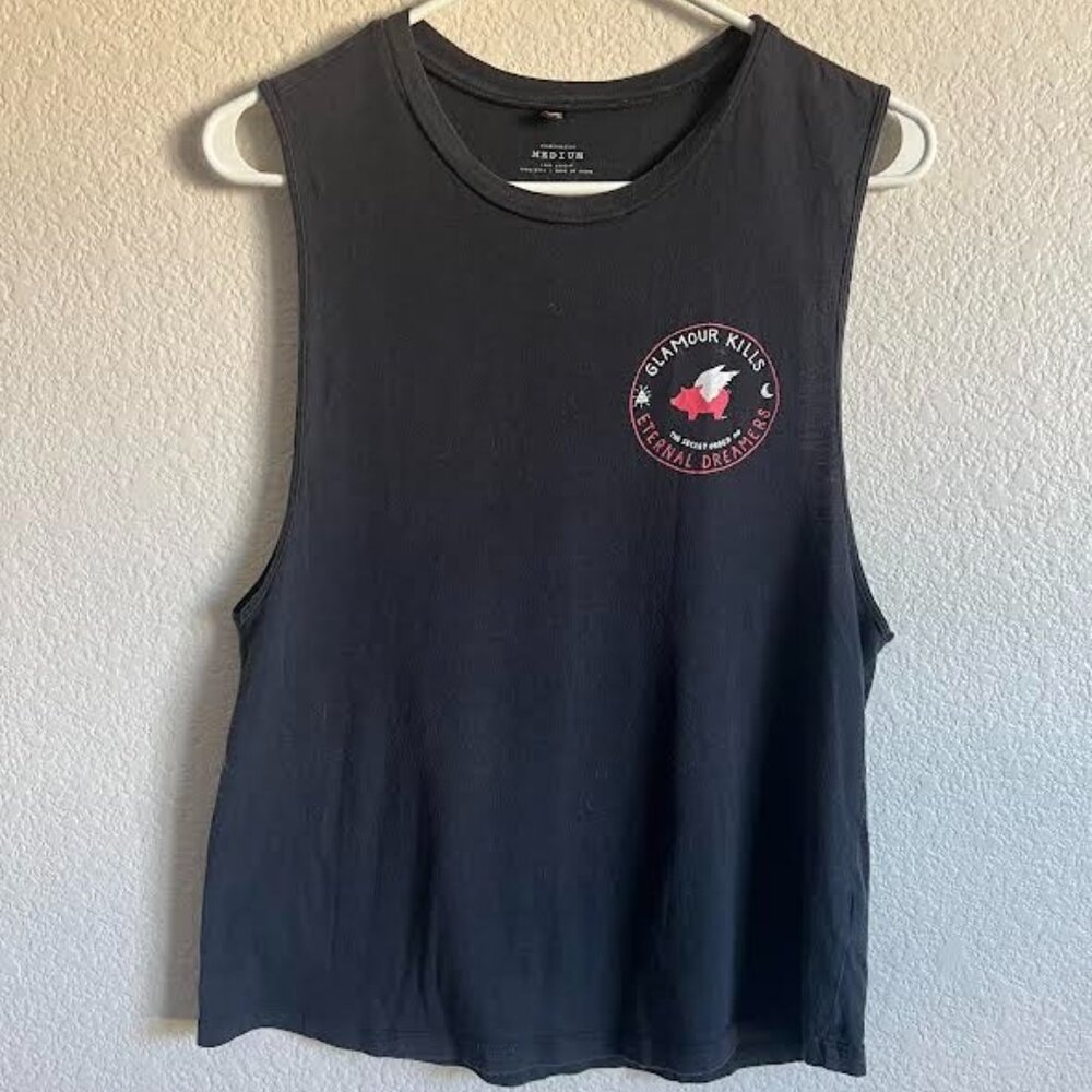 Glamour Kills Black Tank with Dreamer Back Design